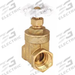 MILWAUKEE VALVE Gate Valve: 1 in, Brass, Non-Rising, FNPT x FNPT, 200 psi CWP, Wheel, Solid Wedge (MPN UP667 1"). Key specifications — Bonnet Material: Brass; Brand: MILWAUKEE VALVE; Wedge Material: Brass.