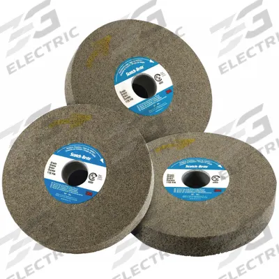 SCOTCH-BRITE Unitized Wheel: 6 in Dia x 1/2 in W, 1/2 in Arbor Hole, Silicon Carbide - Deburring Wheels for Stainless Steel & Nickel Alloys