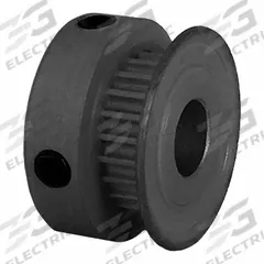 DAYTON Timing Pulley: Modified Curvilinear, Fixed, For GT Timing Belt Section, For 3 mm Belt Wd (MPN 22-2P03-6CA3). Key specifications — Brand: DAYTON; Finish: Clear Anodized; For Belt Series: Powerhouse®.