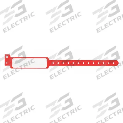 ID Wristband: No Legend, 11 1/2 in Overall Lg, 1 3/8 in Overall Wd, Plastic - Security Wristbands