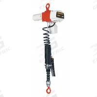 HARRINGTON Electric Chain Hoist: H2 - Light Duty, 120V AC, Hook Mounted - No Trolley, 2 Speeds (MPN ED350DA-6). Key specifications — Brand: HARRINGTON; Includes: Safety Latch Hook; Operating Voltage: 120V AC; Headroom Clearance: 37 in.