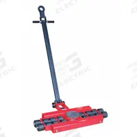 DAYTON Machine Roller: 22,000 lb, 4 1/4 in Deck Ht, 6 3/4 in L x 6 3/4 in W, (16) Rollers, Swivel (MPN 5ERK5). Key specifications — attr1344324: Rubber Padded; attr1344360: DAYTON; attr1344361: Red.