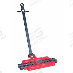 DAYTON Machine Roller: 22,000 lb, 4 1/4 in Deck Ht, 6 3/4 in L x 6 3/4 in W, (16) Rollers, Swivel (MPN 5ERK5). Key specifications — attr1344324: Rubber Padded; attr1344360: DAYTON; attr1344361: Red.
