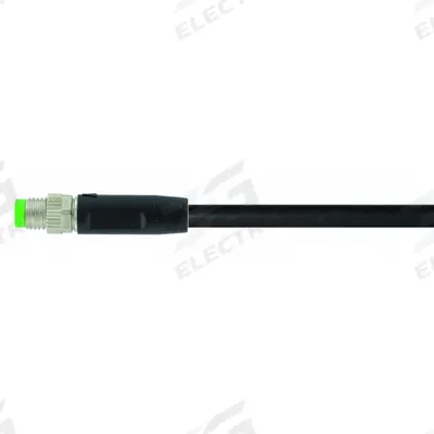 MURRELEKTRONIK Cordset: M8 Male Straight X Bare Wire, 4 Pins, Black, PVC, 7.5 m Cable Lg - Single-Ended Cordsets with PVC Jacket for Flexing Applications