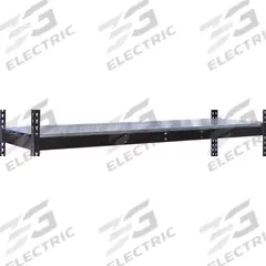 HALLOWELL Shelf: 96 in x 24 in, 620 lb Load Capacity, Steel, 22 ga Decking, Black, Shelf (MPN DRHCEL9624ME). Key specifications — Decking Material: Steel; Includes: (4) Beams; Decking Finish: Powder Coated; Shelf Configuration: Single Straight; Color: Black; Frame Material: Steel; Brand: HALLOWELL; Frame Finish: Powder Coated.