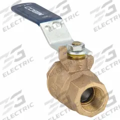 NIBCO Manual Two-Way Ball Valve: 3/4 in, Bronze, Straight, FNPT x FNPT, 250 psi Max. Pressure (CWP) (MPN T58570UL 3/4). Key specifications — Brand: NIBCO; Handle: Lever.