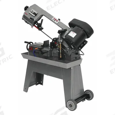 JET Band Saw: 7 1/2 in x 5 in, 85 to 200 SFPM, 45°, 90°, 9.0/4.5 A, 1 Phase - Mitering Manual Horizontal Band Saws