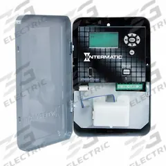 INTERMATIC Electronic Timer: 365 day, Astronomic, 120-277V AC, SPDT, Digital (MPN ET90115CE). Key specifications — Body Material: Metal; Indoor/Outdoor Usage: Indoor; Astronomic Functionality: Astronomic; Mounting Style: Surface; Brand: INTERMATIC.