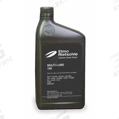 ELMO RIETSCHLE Vacuum Pump Oil: 1 qt, Bottle, 46 ISO Viscosity Grade - Vacuum Pump Oils