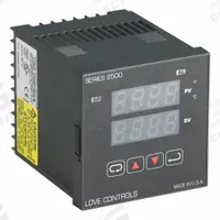 DWYER Temperature Controller: 2500, 1/4 DIN Size, 100/240V AC, 14°F to 131°F, Digital, Relay (MPN 25113). Key specifications — Brand: DWYER; Control Mode: Time Proportioning; Display Type: Digital; Input Voltage: 100/240V AC; Output: Relay; Product Type: Temperature Controller; Series: 2500.