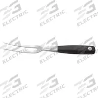 MERCER CUTLERY Meat Serving Fork: 10 1/2 in Overall Lg, Black/Silver, NSF Certified, 2 Tines (MPN M20806). Key specifications — Material: High Carbon Stainless Steel; Brand: MERCER CUTLERY; NSF Certified: Yes; Color: Black/Silver.