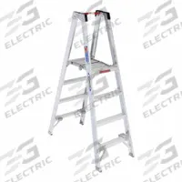 WERNER Twin Platform Stepladder: 4 ft Ladder Size, Aluminum, 300 lb Load Capacity, 27 lb Wt (MPN PT374). Key specifications — attr1049013: WERNER; attr1049017: Guard Rail.