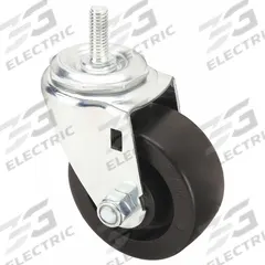 APPROVED VENDOR Stem Caster: Swivel, 3 in Wheel Dia., 1 1/4 in Wheel Wd, Polyolefin, 1 in Stem Lg (MPN 32J863). Key specifications — Brand: APPROVED VENDOR; Thread Size: 3/8"-16; Roll Up: Swivel.