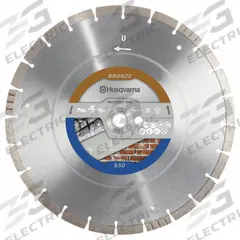 HUSQVARNA Diamond Saw Blade: Block/Brick/Concrete/Reinforced Concrete/Roof Tile, 16 in Blade Dia. (MPN 582705201). Key specifications — attr1097734: Wet/Dry; attr1097738: Self Propelled Walk Behind Flat Saw; attr1097751: HUSQVARNA.