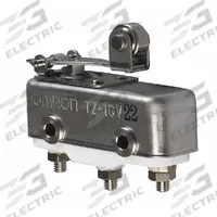 OMRON Snap Action Switch: Hinge Roller Lever Actuator, 1NO/1NC, Screw (MPN TZ-1GV22). Key specifications — AC Contact Rating: 1 A @ 240 V; Electrical Connection: Screw; Series: TZ; Brand: OMRON.