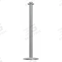 Contemporary Top Post: Contemporary, 33 5/8 in Post Ht, Steel, Flat, 35 in or Less, ADA Compliant (MPN 314U-1S-TAP). Key specifications — Brand: LAWRENCE METAL; Base Shape: Flat; Base Material: Cast Iron; Post Material: Steel; Post Finish: Satin Chrome.