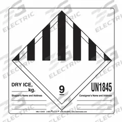 LABELMASTER DOT Container Label: Dry Ice, 6 in x 6 in, 6 in Label Ht, 6 in Label Wd, Paper, Label (MPN HML11-DICE). Key specifications — Brand: LABELMASTER; Message: Dry Ice.