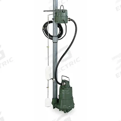 ZOELLER Submersible Sump Pump: 1/2 hp, 115V AC, 56 gpm Flow Rate @ 10' of Head - High-Temp Rated Submersible Sump Pumps
