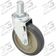 APPROVED VENDOR Stem Caster: Swivel, No Brake, 5 in Wheel Dia., 1 1/4 in Wheel Wd, 6 in Mounting Ht (MPN P12S-UP050B-Q). Key specifications — attr1111099: APPROVED VENDOR; attr1111095: Gray; attr1176855: Swivel.