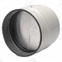 8"dia Galvanized Steel Backdraft Damper: For 16 in_24 in Fan, For 8 in Nominal Duct Dia, 5 1/8 in H (MPN MCA-200). Key specifications — Airflow Direction: Vertical; Blade Type: Butterfly; Brand: SOLER & PALAU.