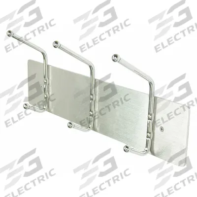 APPROVED VENDOR Garment Hook Rack: 6 Hooks, 7 in Overall Ht, 18 in Overall Wd - Wall-Mount Coat Hooks