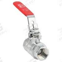 APPROVED VENDOR Manual Two-Way Ball Valve: 1/2 in, Chrome-Plated Brass, Straight, FIP x FIP, Lever (MPN 107-823-CL). Key specifications — Brand: APPROVED VENDOR; Handle: Locking Lever.