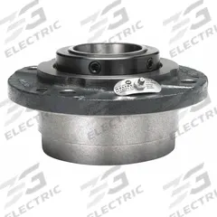 MOLINE BEARING Flange Bearing: Tapered Roller, 1 1/2 in Bore, Cast Iron, Set Screws, 6 1/8 in Lg (MPN 19331108). Key specifications — Bore Type: Cylindrical; Brand: MOLINE BEARING; Lubricant Material: Lithium Complex Grease; Mounting Bolt Size: 7/16 in; System of Measurement: Inch.
