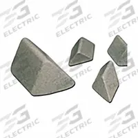 APPROVED VENDOR Tumbler Media: Porcelain, Triangle, Polished Finish, 50 lb (MPN VTMAT22063038PX50VF). Key specifications — Brand: APPROVED VENDOR; Compatible Tumbler: Vibratory Tumbler; Compatible Tumbler Environment: Wet.