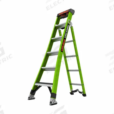 LITTLE GIANT Combination Ladder: 3 Configurations, Fiberglass, 375 lb Load Capacity - Leaning & Extending Multifunction Ladders