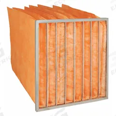 GRAINGER Pocket Air Filter: 24 in x 24 in x 29 in, MERV 11, Orange, Fiberglass, 8 Pockets (MPN 5W441). Key specifications — Display Sell UOM: EA; Brand: GRAINGER; Media Material: Fiberglass; Performance Rating: MERV 11.