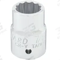 WESTWARD Socket: Metric, 3/4 in Drive Size, 20 mm Socket Size, 12-Point, Std, Chrome, Socket (MPN 20HW76). Key specifications — attr1204417: WESTWARD; attr1204392: Chrome.