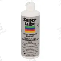 SUPER LUBE Air Tool Oil: Synthetic, -40°F Min. Op Temp., 650°F Max. Op Temp., NSF H1, Food Grade (MPN 12016). Key specifications — attr1321222: Synthetic; attr1321226: 80W; attr1321227: 161; attr1321244: SUPER LUBE; attr1321245: Bottle.
