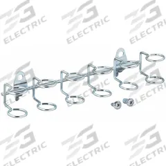 APPROVED VENDOR Multi-Ring Tool Holder: 1/4 in Peg Hole, For 1 in Pegboard Hole Spacing, 2 PK (MPN 5TPF3). Key specifications — attr37723: Zinc-Plated; attr37722: Silver; attr37730: Screw-In; attr37731: Surface; attr62029: Multi-Ring Toolholder; attr37721: APPROVED VENDOR.
