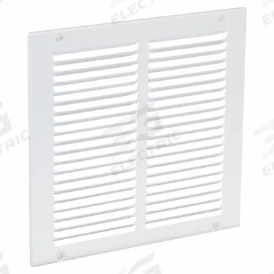 APPROVED VENDOR Return Air Grille: Louvered Grille, White, Powder Coated, Steel, 11 3/4 in H - Surface-Mount Grilles