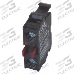 EATON Contact Block: 22 mm Panel Mounting Size, 1NC, Momentary, M22/M22M Series (MPN M22-KC01). Key specifications — Switch Action: Momentary; Terminal Connection Type: Spring Cage Terminals; Brand: EATON; Compatible with Series: M22M.