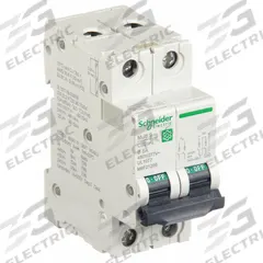 SCHNEIDER IEC Supplementary Protector: 5 A Amps, 14kA at 240V AC, Screw Clamp, C60SP, B (MPN M9F21205). Key specifications — Terminal Connection: Screw Clamp; AC Voltage Rating: 240/415/440V AC; Curve Type: B; DC Voltage Rating: Not Rated; Max. AIR Rating: 14kA at 240V AC; Series: C60SP; Brand: SCHNEIDER.