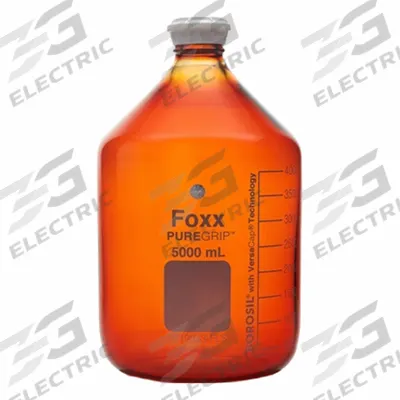 APPROVED VENDOR Narrow Mouth Round Glass Bottles - Safety Coated: 5 L, GL45, Amber - Safety Coated Wide Mouth Round Glass Lab Bottles