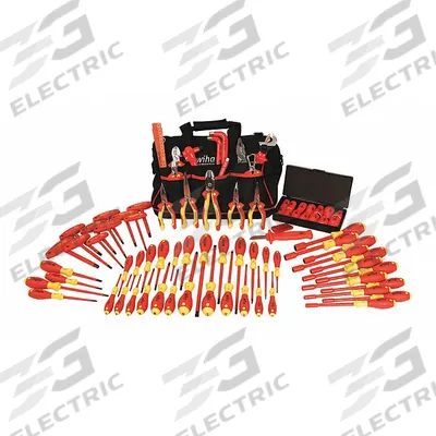 WIHA Insulated Tool Kit: Insulated, 80 Total Pcs - Tool Sets with Tool Bag