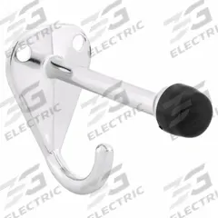 APPROVED VENDOR Coat Hook and Bumper: Zinc, Chrome-Plated, 2 1/4 in Overall Ht, 1 3/8 in Overall Wd (MPN 1ECL2). Key specifications — Hardware Pieces Included: (2) Screws #8 x 3/4 in; Compatible Partition Material: Universal; Finish: Chrome-Plated; Component Type: Coat Hook and Bumper; Brand: APPROVED VENDOR.