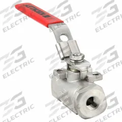 KECKLEY Manual Two-Way Ball Valve: 1/4 in, Stainless Steel, Straight, FNPT x FNPT, One-Piece (MPN BVS2THFSSRGSL-025). Key specifications — Brand: KECKLEY; Handle: Locking Lever.