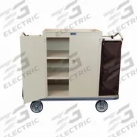 ROYAL BASKET TRUCKS Housekeeping Cart: Beige, 47 in Overall Ht, 22 in Overall Wd, 55 in Overall Dp (MPN G55-TNX-M3C-2LN). Key specifications — Includes: (2) Bags; Lockable: Yes; Brand: ROYAL BASKET TRUCKS.