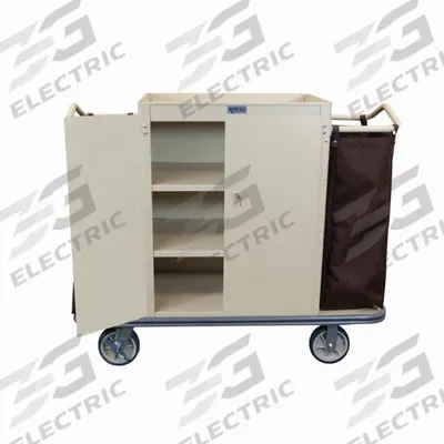 ROYAL BASKET TRUCKS Housekeeping Cart: Beige, 47 in Overall Ht, 22 in Overall Wd - Manual Housekeeping Carts