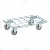 APPROVED VENDOR General Purpose Dolly: 880 lb, Silver, 25 in L x 17 in W x 6 in H Deck, (4) Swivel (MPN 2TUR1). Key specifications — Brand: APPROVED VENDOR; Color: Silver; Caster/Wheel Configuration: (4) Swivel; Lip Type: 4 Sided Lipped; With Tow Eye: No.