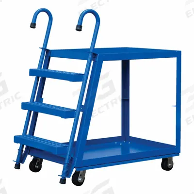 APPROVED VENDOR Vertical-Access Utility Cart: 1,000 lb, 36 in L x 22 in W Shelf - Vertical-Access Utility Carts with Lipped Metal Shelves