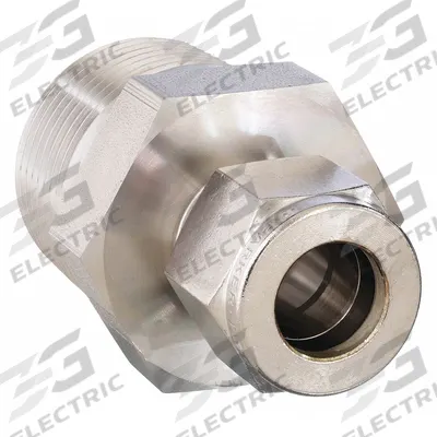 PARKER Compression Fitting Adapter: 3/4 in OD x 1 in Pipe Fitting Size - Double-Ferrule Stainless Steel Fittings