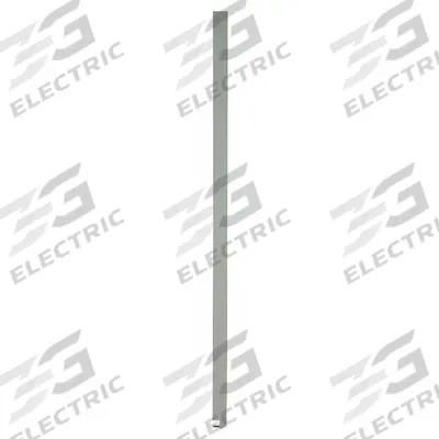ASI GLOBAL PARTITIONS Partition Column: Plastic Polymer, Pebble, Gray, 70 in Ht, 7 in Wd - Pilasters for Bathroom Partitions