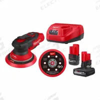 MILWAUKEE Sander: M12™, Battery Included, 6 in Dia, Random Orbital, Hook and Loop, 3/16 in Orbit (MPN 2585-22CX). Key specifications — attr658803: (1) Bare Tool; attr658797: (1) 5.0 Ah; attr658828: Random Orbital Sander; attr658800: MILWAUKEE; attr868314: 12 V.