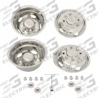 PHOENIX Dual Wheel Simulators: Dual Wheel Simulators, For 19.5 in Wheel Dia, Stainless Steel, 8 Lugs (MPN NF19)