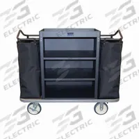 ROYAL BASKET TRUCKS Housekeeping Cart: Black, 47 in Overall Ht, 22 in Overall Wd, 55 in Overall Dp (MPN G55-KKX-M3C-2NN). Key specifications — Includes: (2) Bags; Lockable: No; Brand: ROYAL BASKET TRUCKS.