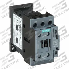 SIEMENS IEC Magnetic Contactor: Non-Reversing, 3 Poles, 3NO Contacts, 32 A, 24V DC Coil (MPN 3RT20271BB40). Key specifications — Brand: SIEMENS; Integrated Surge Suppression: No.